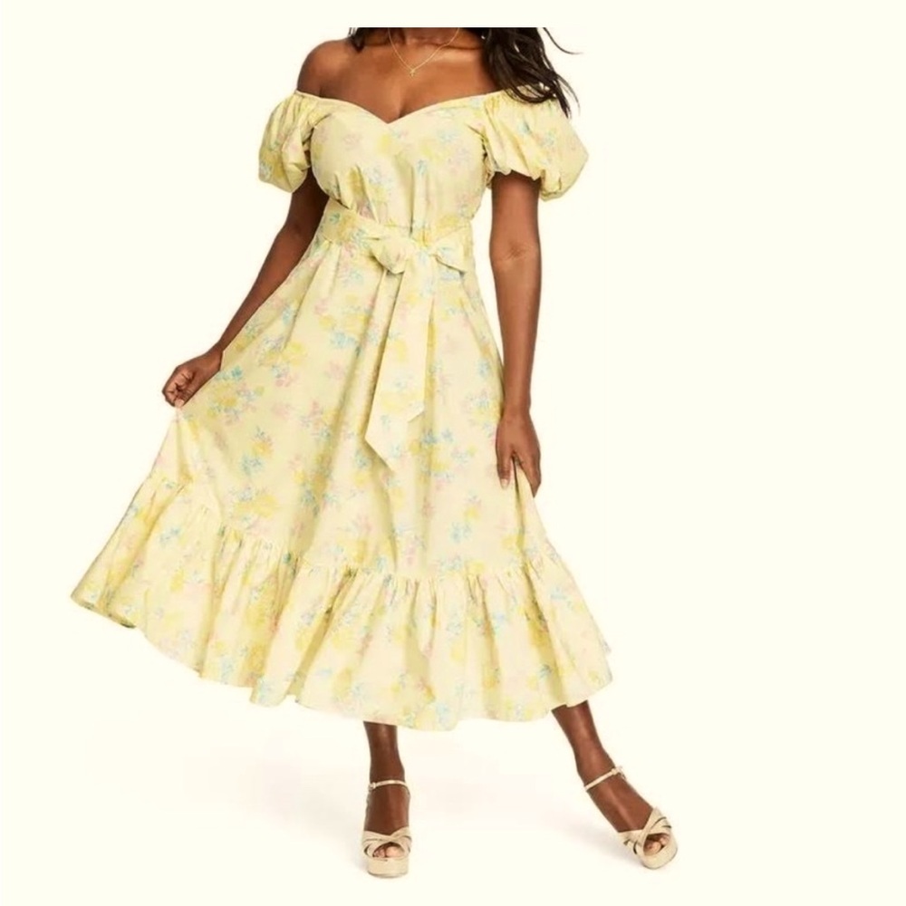 LoveShackFancy x Target yellow floral maxi dress